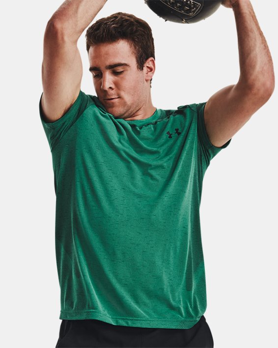 T-shirt à manches courtes UA Seamless pour homme, Green, pdpMainDesktop image number 0